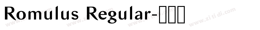 Romulus Regular字体转换
